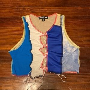 SOLD lace up front crop top